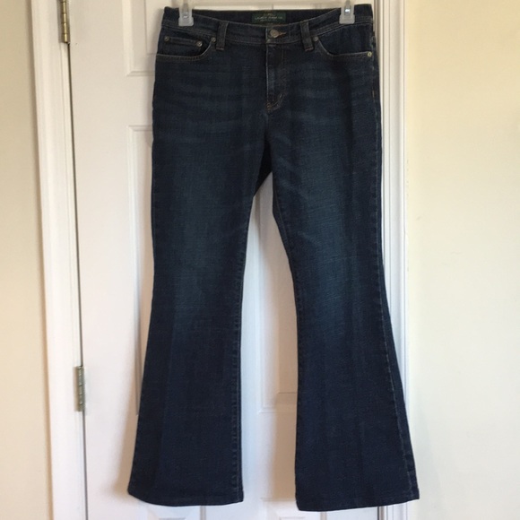 Lauren Ralph Lauren Blue Denim Flare Jeans Sz 8 - Picture 3 of 8